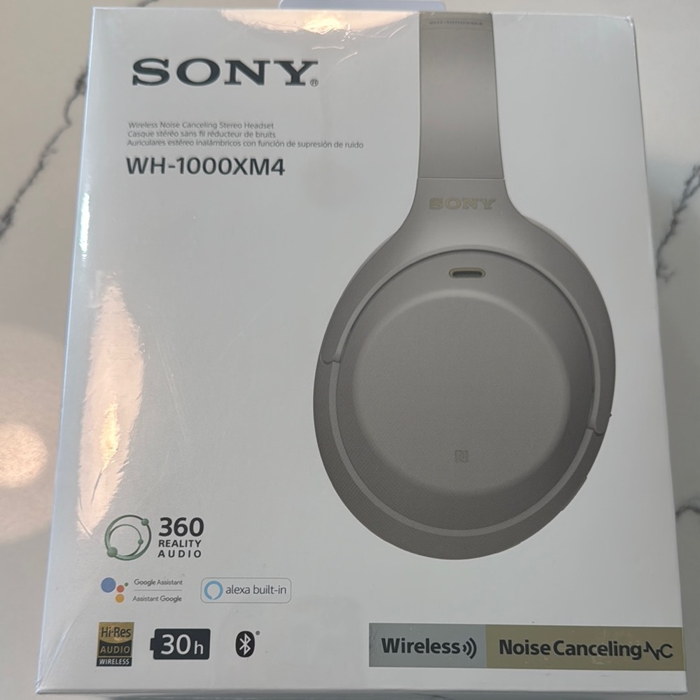 Sony WH-1000XM4 Wireless Headphones - Silver